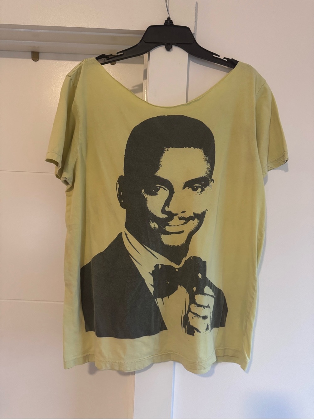 Fresh Prince Carlton bright yellow scoop neck tee